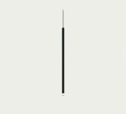 Suspension, A-Tube Nano medium sans rosace, noir mat, LED, 3000K, 480 lm, Ø2cm, H60cm - Lodes