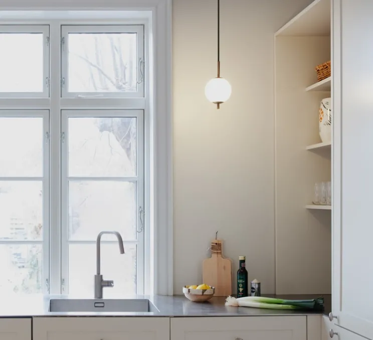 Suspension, Audrey 1, laiton, LED, 2700K, 460 lm, Ø12cm, H22,5cm - Umage