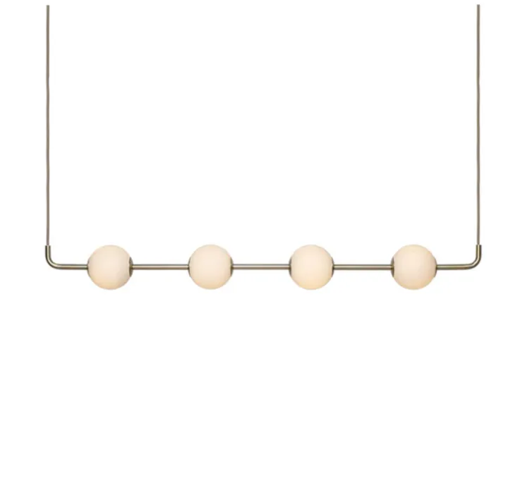 Suspension, Audrey linear, laiton, LED, 2700K, 2230 lm, Ø12cm, H117,5cm - Umage