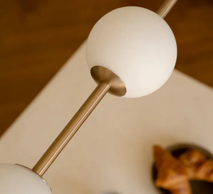 Suspension, Audrey linear, laiton, LED, 2700K, 2230 lm, Ø12cm, H117,5cm - Umage