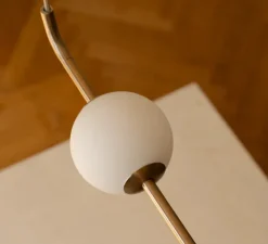 Suspension, Audrey linear, laiton, LED, 2700K, 2230 lm, Ø12cm, H117,5cm - Umage