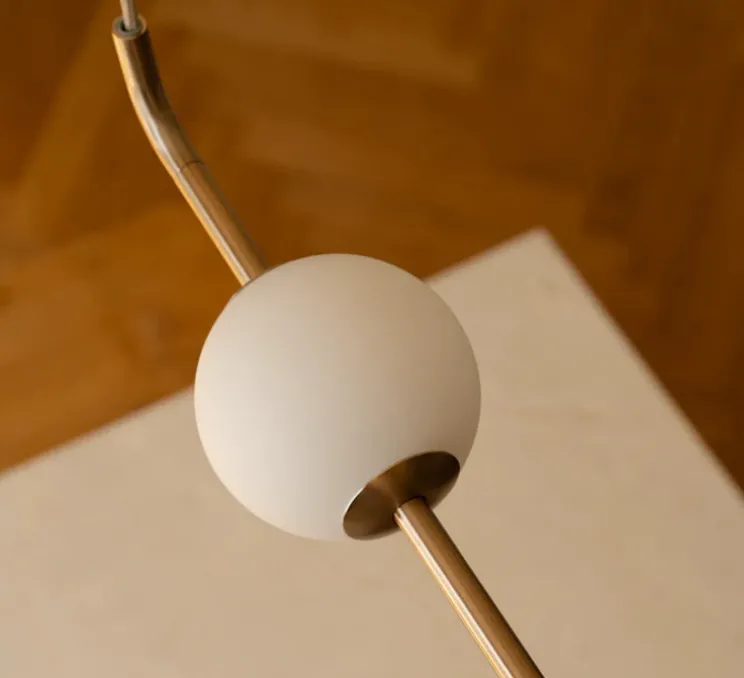 Suspension, Audrey linear, laiton, LED, 2700K, 2230 lm, Ø12cm, H117,5cm - Umage