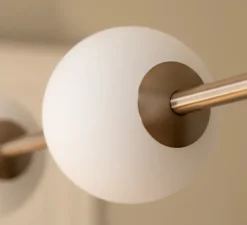 Suspension, Audrey linear, laiton, LED, 2700K, 2230 lm, Ø12cm, H117,5cm - Umage