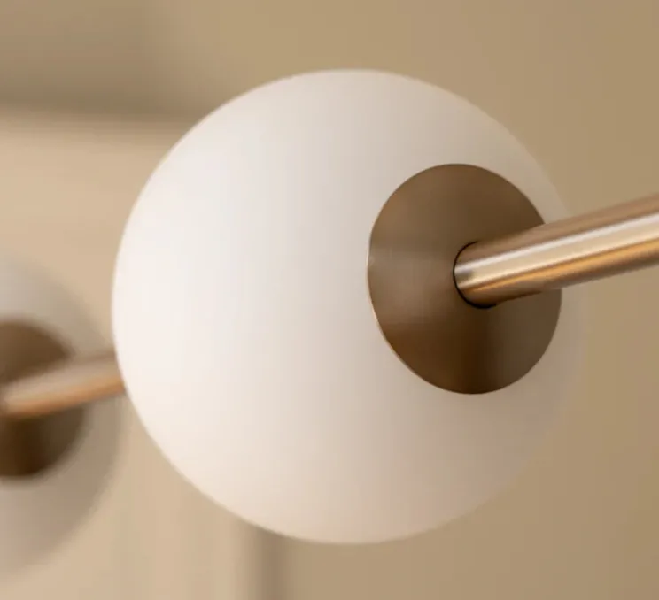 Suspension, Audrey linear, laiton, LED, 2700K, 2230 lm, Ø12cm, H117,5cm - Umage