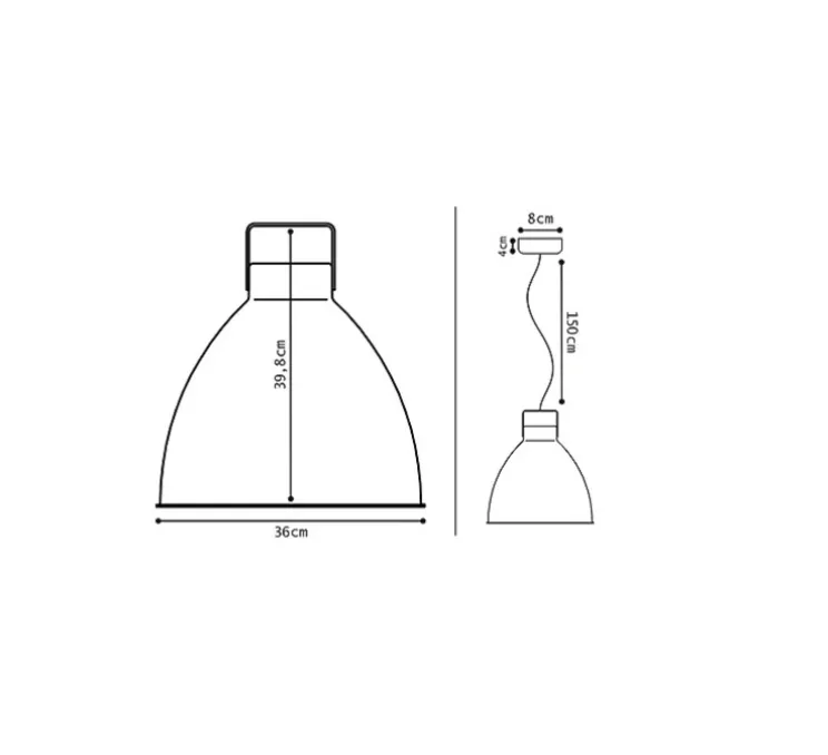 Suspension, Augustin 360, bourgogne, mat, Ø36cm, H39,8cm - Jieldé