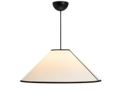 Suspension, Ava Cone 600, blanc et noir, Ø60cm, H23,5cm - HAY