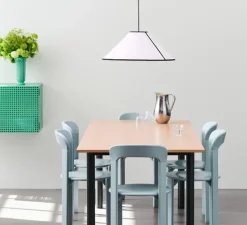 Suspension, Ava Cone 500, blanc et noir, Ø50cm, H18,5cm - HAY