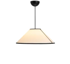 Suspension, Ava Cone 500, blanc et noir, Ø50cm, H18,5cm - HAY