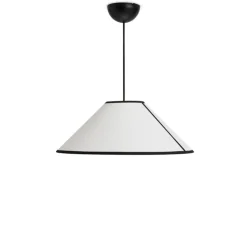 Suspension, Ava Cone 500, blanc et noir, Ø50cm, H18,5cm - HAY
