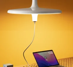 Suspension, Avro, blanc, LED, dim, 2700K, 5000 lm, Ø60cm, H25cm - Martinelli Luce