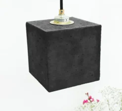 Suspension, [B1], gris foncé, laiton, L14cm, H14cm - GANTLights