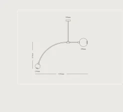 Suspension, Balance 1.0, Blanc, laiton, câble noir, L114,5cm, H152cm - SkLO Studio