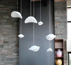 Suspension, Balance SP 24, blanc brillant, E14, L24cm, H11cm - Vistosi