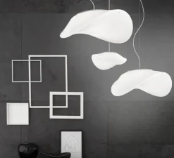 Suspension, Balance SP M, blanc brillant, LED, L46cm, H17cm - Vistosi