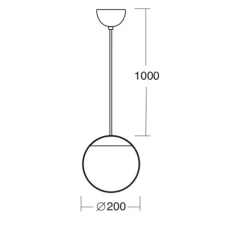 Suspension, Ball, IP40, blanc, Ø20cm, H20cm - Zangra