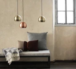 Suspension, Ball, laiton antique mat, Ø18cm, H15cm - Frandsen