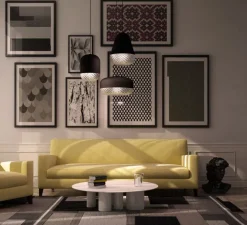 Suspension, Balloton 7213/1 Pill, noir et transparent, Ø24cm, H30cm - MM Lampadari