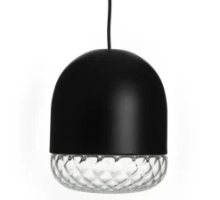 Suspension, Balloton 7213/1 Pill, noir et transparent, Ø24cm, H30cm - MM Lampadari