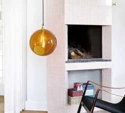 Suspension, Ballroom, orange, bague or, Ø20cm - Design by us