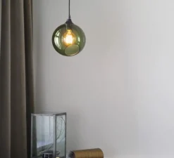 Suspension, Ballroom, vert, Ø20cm, contour argenté - Design by us