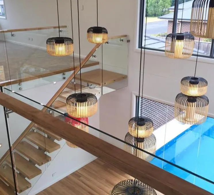 Suspension, Bamboo Light L, noir, H55cm, Ø38cm- Forestier