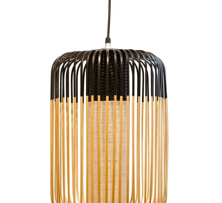 Suspension, Bamboo Light L, noir, H55cm, Ø38cm- Forestier