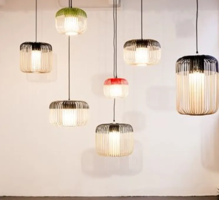 Suspension, Bamboo Light M, noir, H40cm, Ø45cm - Forestier