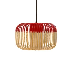 Suspension, Bamboo light outdoor S, rouge, Ø35cm, H23cm - Forestier