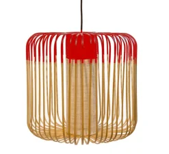 Suspension, Bamboo light outdoor M, rouge, Ø45cm, H40cm - Forestier