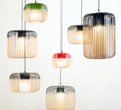 Suspension, Bamboo light outdoor M, noir, Ø45cm, H40cm - Forestier