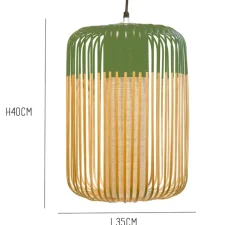 Suspension, Bamboo light outdoor L, vert, Ø35cm, H50cm - Forestier