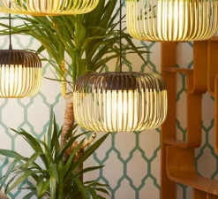 Suspension, Bamboo Light S, noir, H23cm, Ø35cm - Forestier