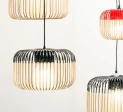 Suspension, Bamboo Light S, noir, H23cm, Ø35cm - Forestier