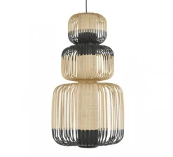 Suspension, Bamboo Light Totem, noir, Ø45cm, H115cm - Forestier