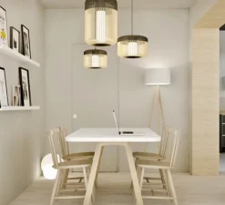 Suspension, Bamboo Light XS, noir, Ø27cm, H20cm - Forestier