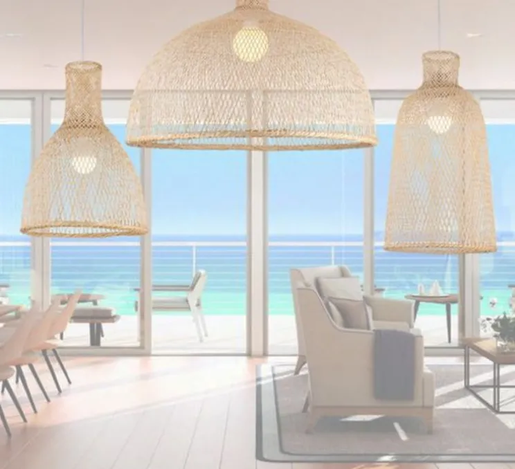 Suspension, Bamboo M1, naturel, Ø75cm, H47cm - Ay Illuminate