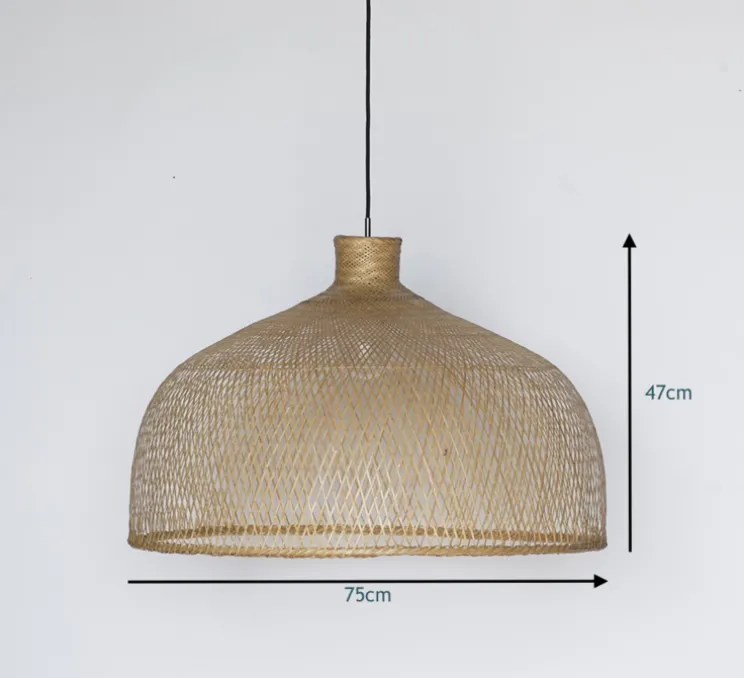 Suspension, Bamboo M1, naturel, Ø75cm, H47cm - Ay Illuminate