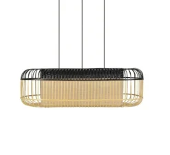 Suspension, Bamboo oval L, noir, L78cm, H24cm - Forestier