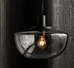 Suspension, Bank, verre fumé, noir, Ø35cm, H30cm - Audo Copenhagen