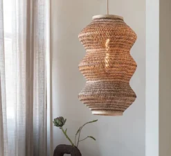 Suspension, Barbados XL, naturel et marron, Ø40cm, H69cm - Good&Mojo