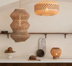 Suspension, Barbados XL, naturel et marron, Ø40cm, H69cm - Good&Mojo