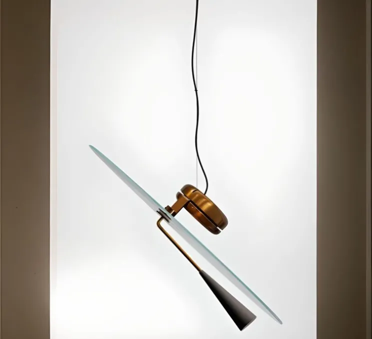 Suspension, Bascula, bronze, LED, dim, 2700K, 3574 lm, Ø60cm, H16,7cm - Stilnovo