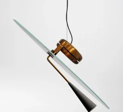 Suspension, Bascula, bronze, LED, dim, 2700K, 3574 lm, Ø60cm, H16,7cm - Stilnovo