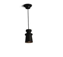 Suspension, Battersea, noir, IP44, Ø12,5cm, H20cm - Toscot