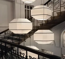 Suspension, Bauhaus 60 kit noir, noir et blanc, Ø60cm, H37,6cm - ACB