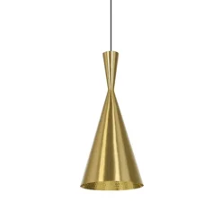 Suspension, Beat Tall, laiton brossé, LED, dim, 3000k, 800 lm, Ø19cm, H36cm - Tom Dixon