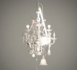 Suspension, Beautiful Mess, blanc mat, Ø70cm, H180cm - Karman