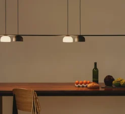 Suspension, Belle 09 semi, Noir graphite, LED, 2700K, 975 lm, H300cm, L150,2cm - Nexia