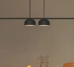 Suspension, Belle 09 semi, Noir graphite, LED, 2700K, 975 lm, H300cm, L150,2cm - Nexia