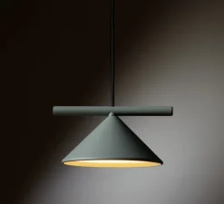 Suspension, Belle single, Gris ciment, LED, 2700K, 975 lm, Ø12,8cm, H7,3cm - Nexia